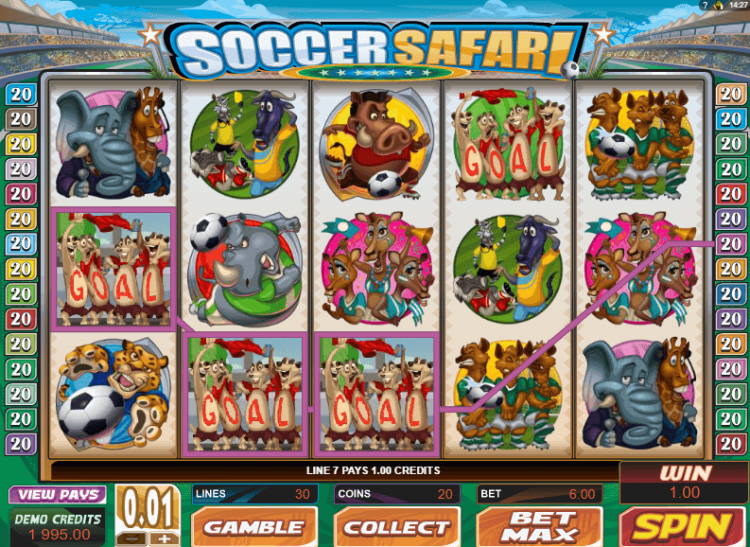 Призовая комбинация Soccer Safari